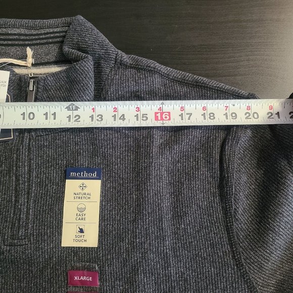 Method Mens Long Sleeve Quarter Zip Knit Sweater Black SZ XL NWT - Picture 6 of 9